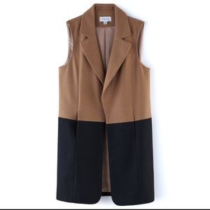 Elle Color Block Long Vest