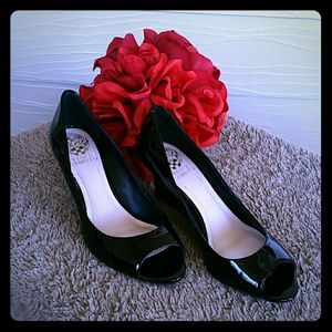 Vince Camuto Patent Leather Wedges