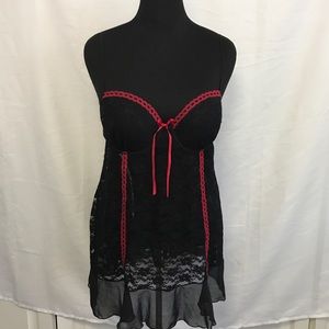 NWOT Black & Red Lingerie Set
