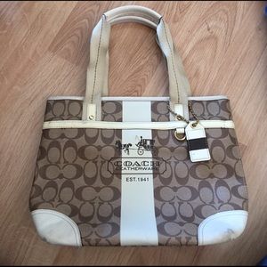 Coach tote small cute tattersall