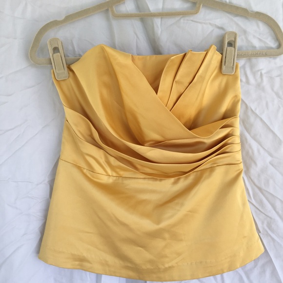 Strapless The Limited Yellow Top Size S - Picture 1 of 3