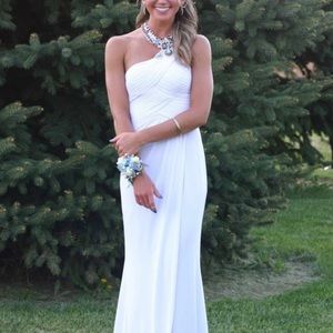 White floor length dress