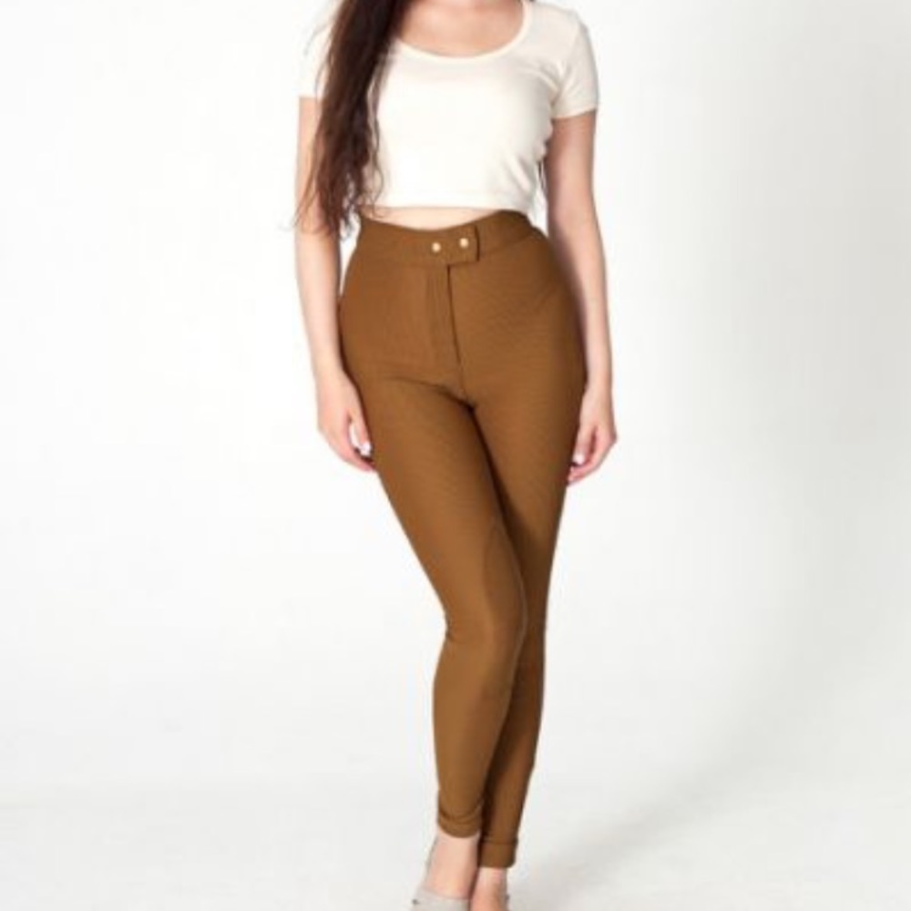 American Apparel Dark Khaki Riding Pant small