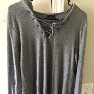 Lace up target shirt