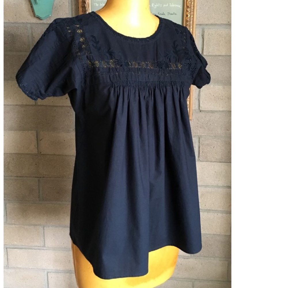 ULLA JOHNSON Camilla Embroidered Babydoll Top NWT