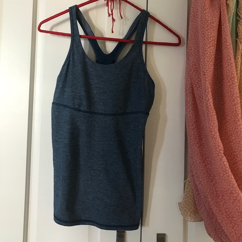 Lululemon built in bra sheer panel tank top