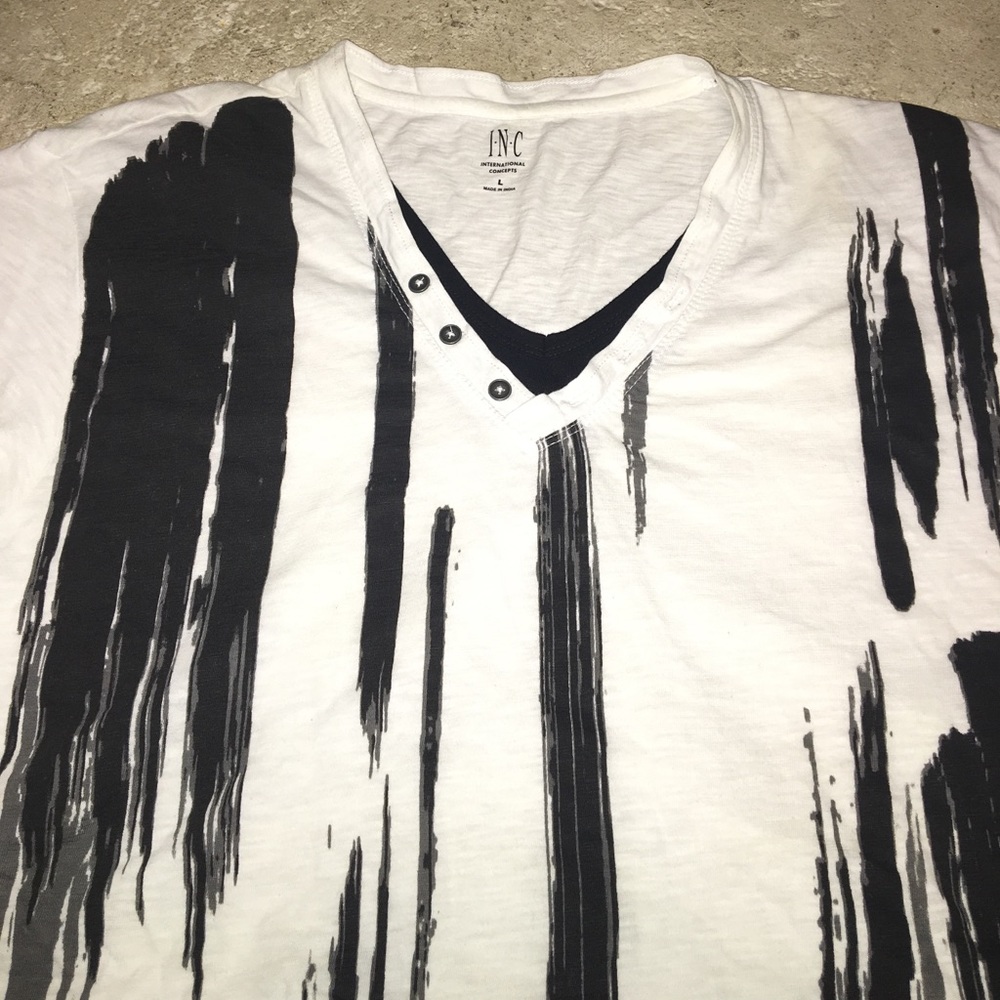 White and Black Tee
