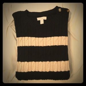 Black & Cream Striped Sweater - Never Been Worn