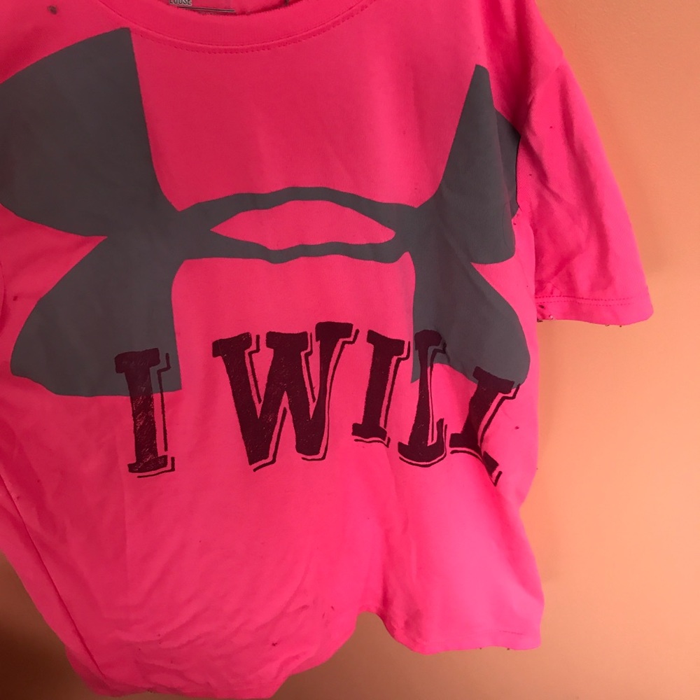 pink under armor tee