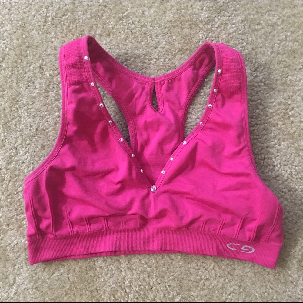 Champion Pink Sports Bra w/ Swarovski AB Crystals