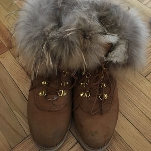 UGG Caramel Fur Ankle Boots EUR39