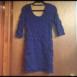 **Blue jacquard dress**