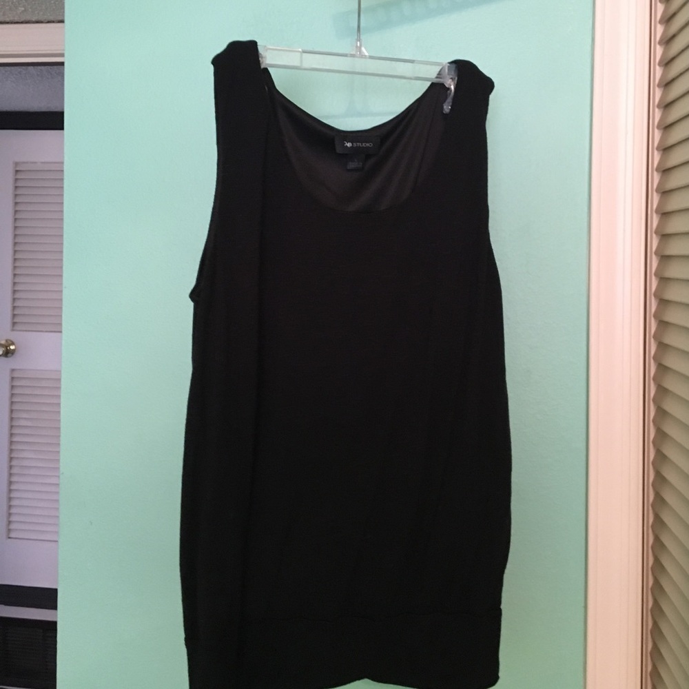 Black sleeveless top