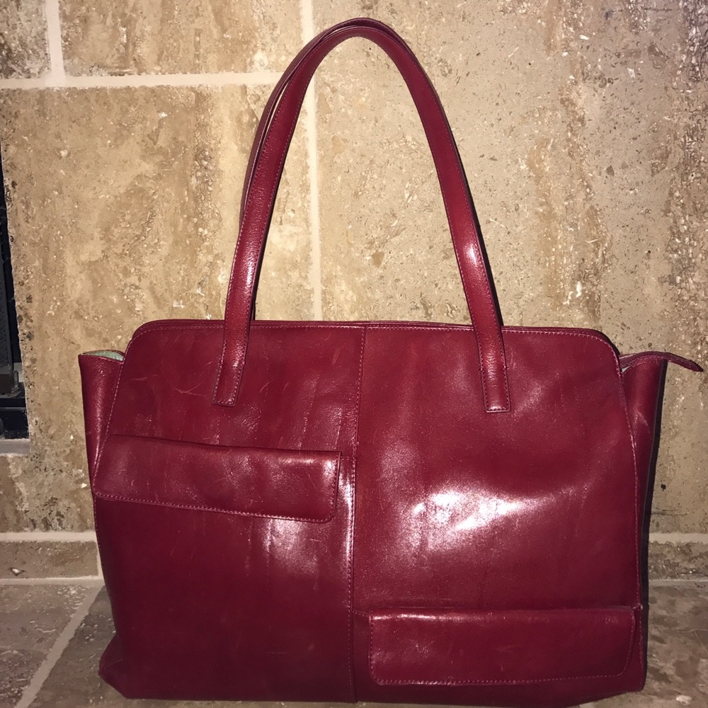 Beautiful red Hobo briefcase style purse