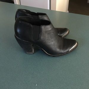 Dolce vita black leather booties