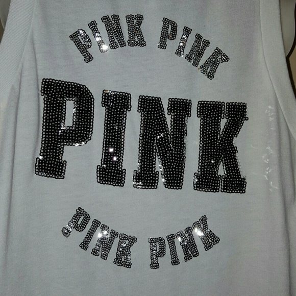 For...Katie.NEW VsPINK BLING TANK TOP SZ M - Picture 2 of 3