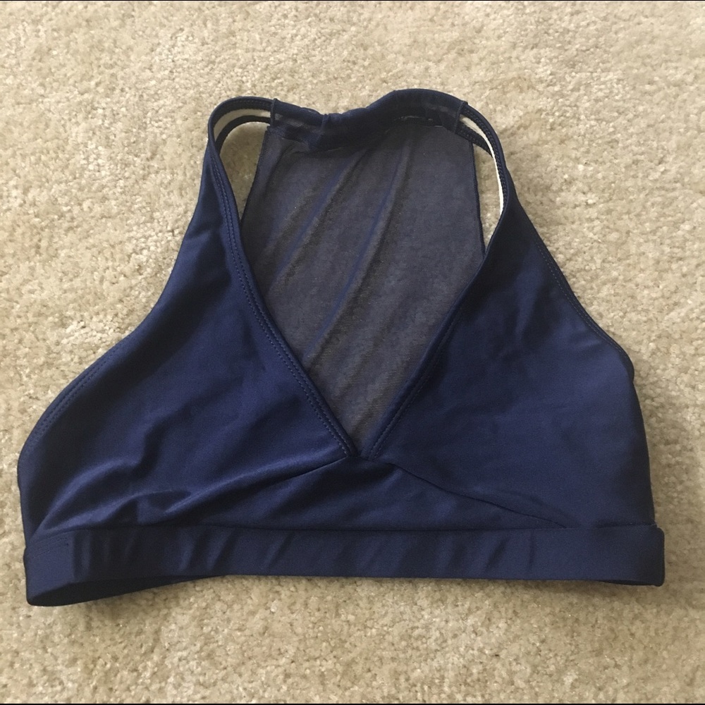 Suffolk Navy Dance Racerback Bra Sz Large