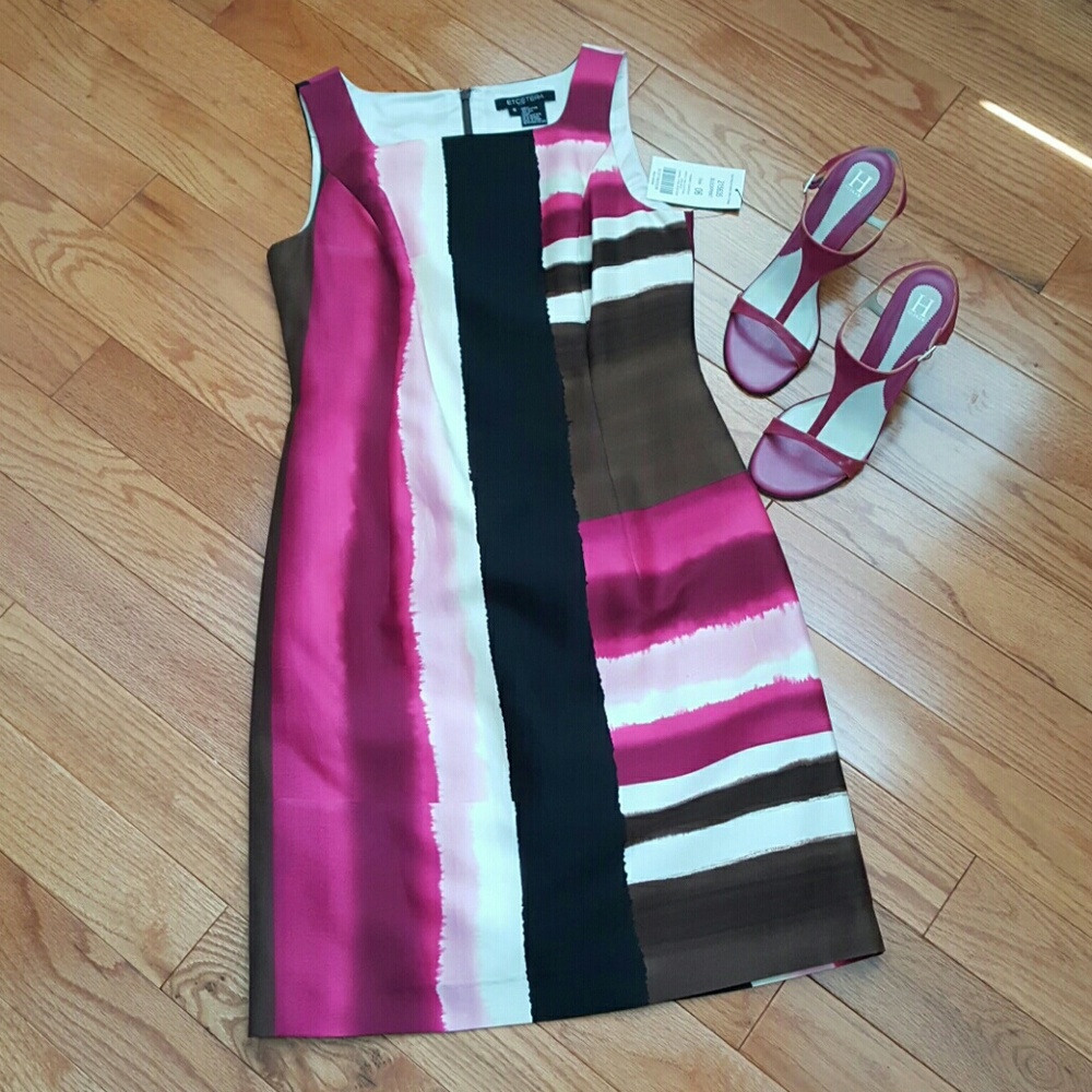 Sleeveless colorblocked sheath dress NWT - Picture 4 of 6