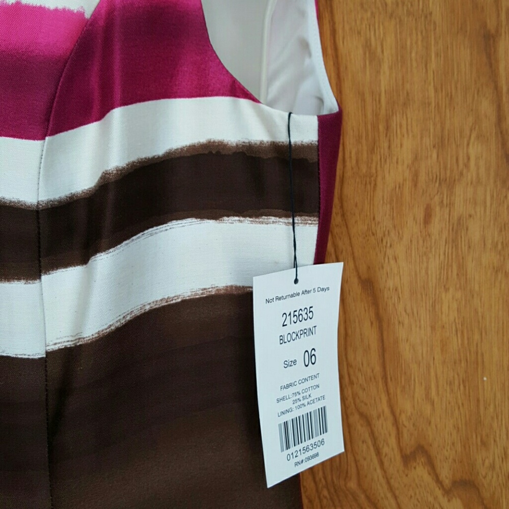 Sleeveless colorblocked sheath dress NWT - Picture 5 of 6