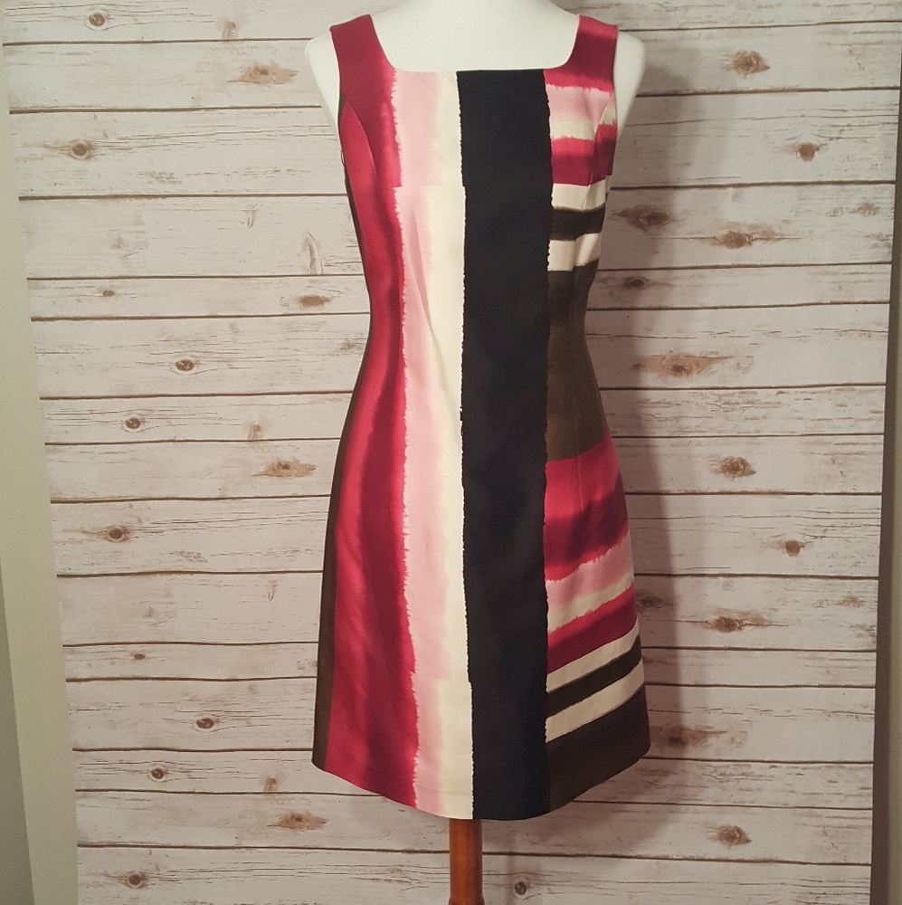 Sleeveless colorblocked sheath dress NWT - Picture 2 of 6