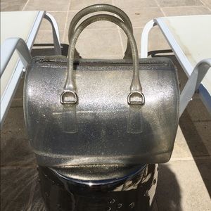 Furla Glitter Candy Bag Large Silver/Gold