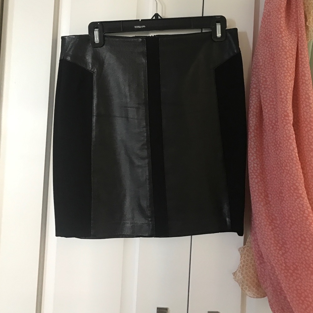 BB Dakota vegan leather panel skirt