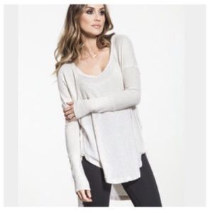 FREE PEOPLE Cream Tan Ventura Thermal Large EUC