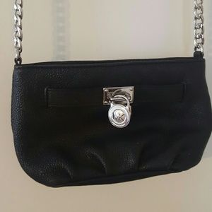 Michael Kors Black Leather Cross Body Bag