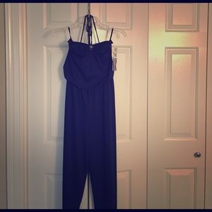 NEVER WORN - Dressy Navy Halter Jumpsuit