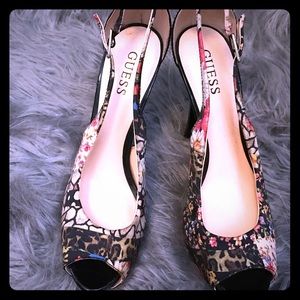 Guess patchwork heels
