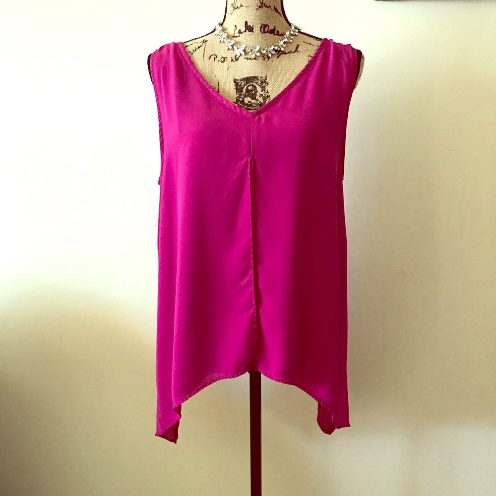 NWOT New York & Company Sleeveless Pink Flowy Top