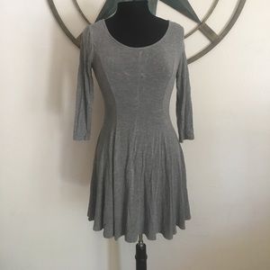 3/4 Sleeved Heather Grey Dress