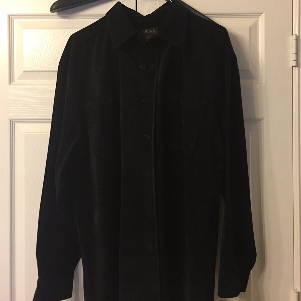 Black button down