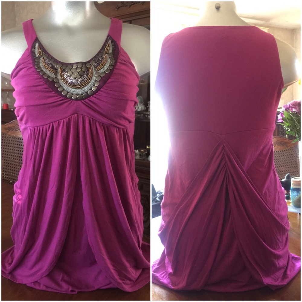 Hot Pink Bohemian Drape Dress ✨ PLUS SIZE