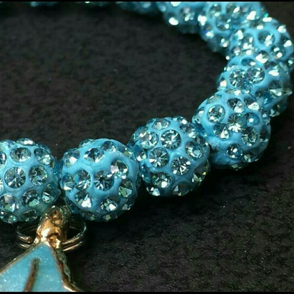 🌟HANDCRAFTED BLUE CRYSTALS BEADs SHELL STAR FISH BRACELET CHARMS 🌟 - Picture 3 of 3