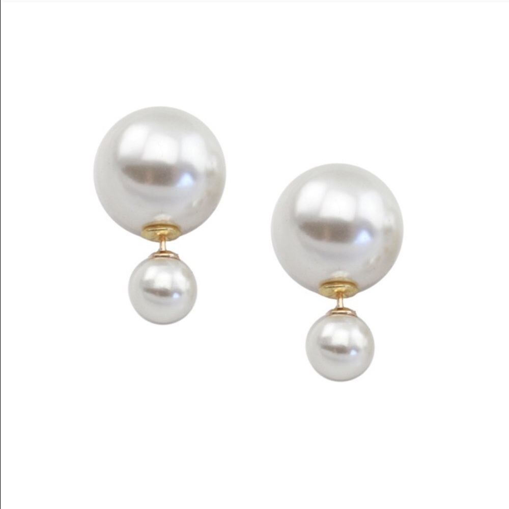Pearl Double Stud Earrings 😍