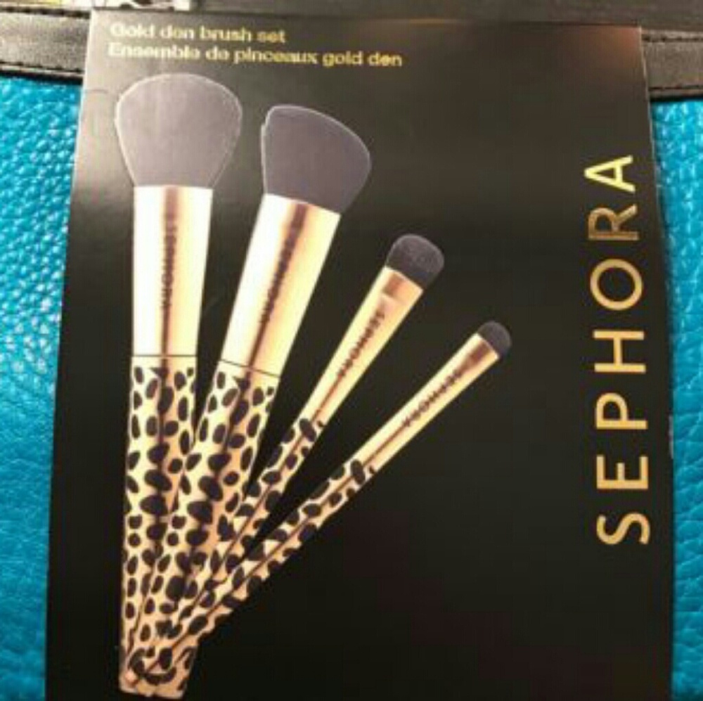 Sephora Leopard Gold Den Brush Set