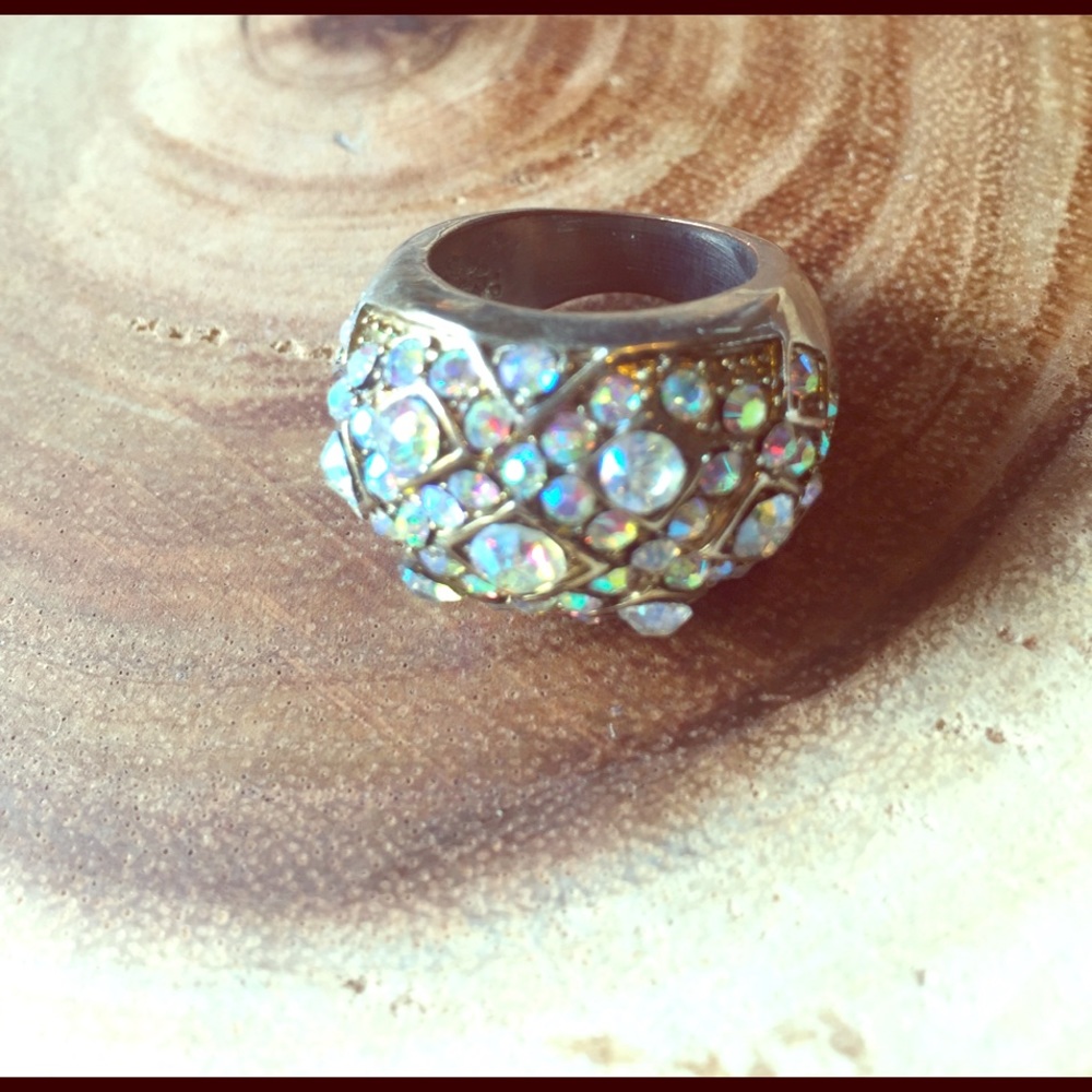 bold sparkly cocktail ring