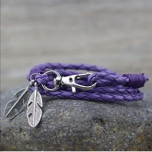 Braided Feather Bracelet/Choker