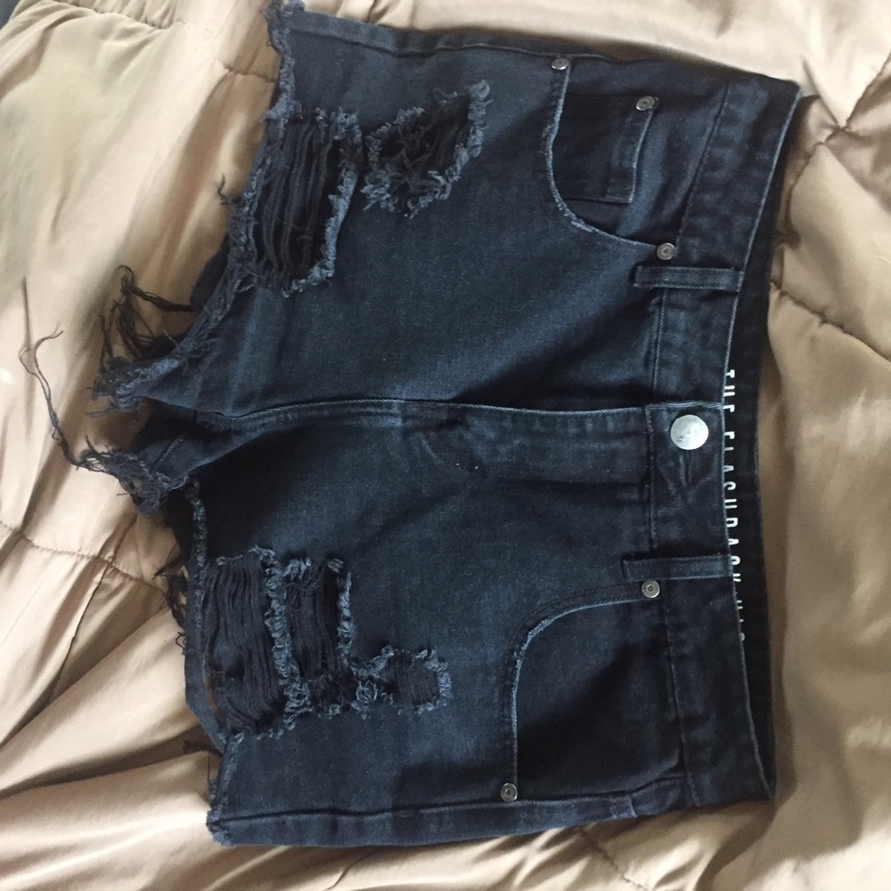 High Waisted Black Shorts