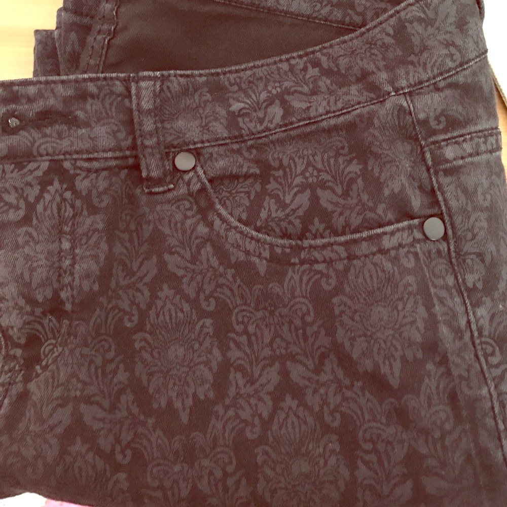 Black pant with grey printing