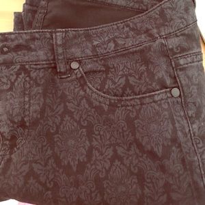 Black pant with grey printing