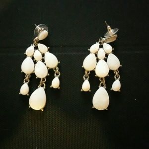 White earrings