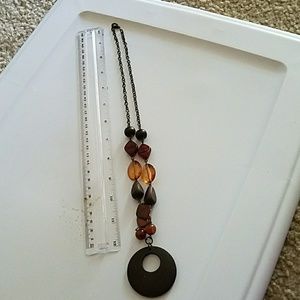 Brown chain necklace