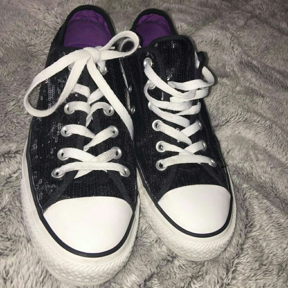 Cute Sequin Converse all star shoes