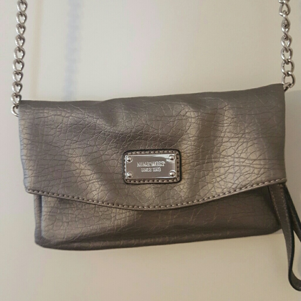 Nine West Cross Body/ Clutch - Pewter