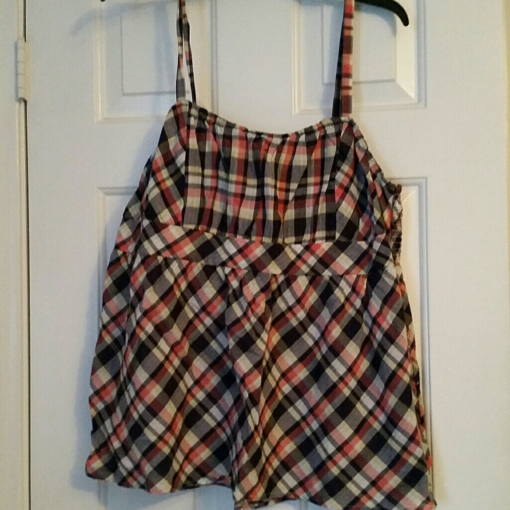 Torrid multi color plaid tank top.
