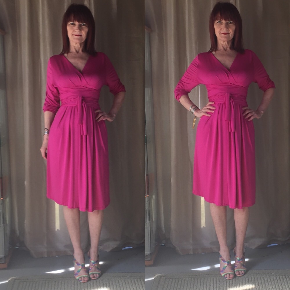 NWT FUCHSIA LONG SKEEVE DRESS