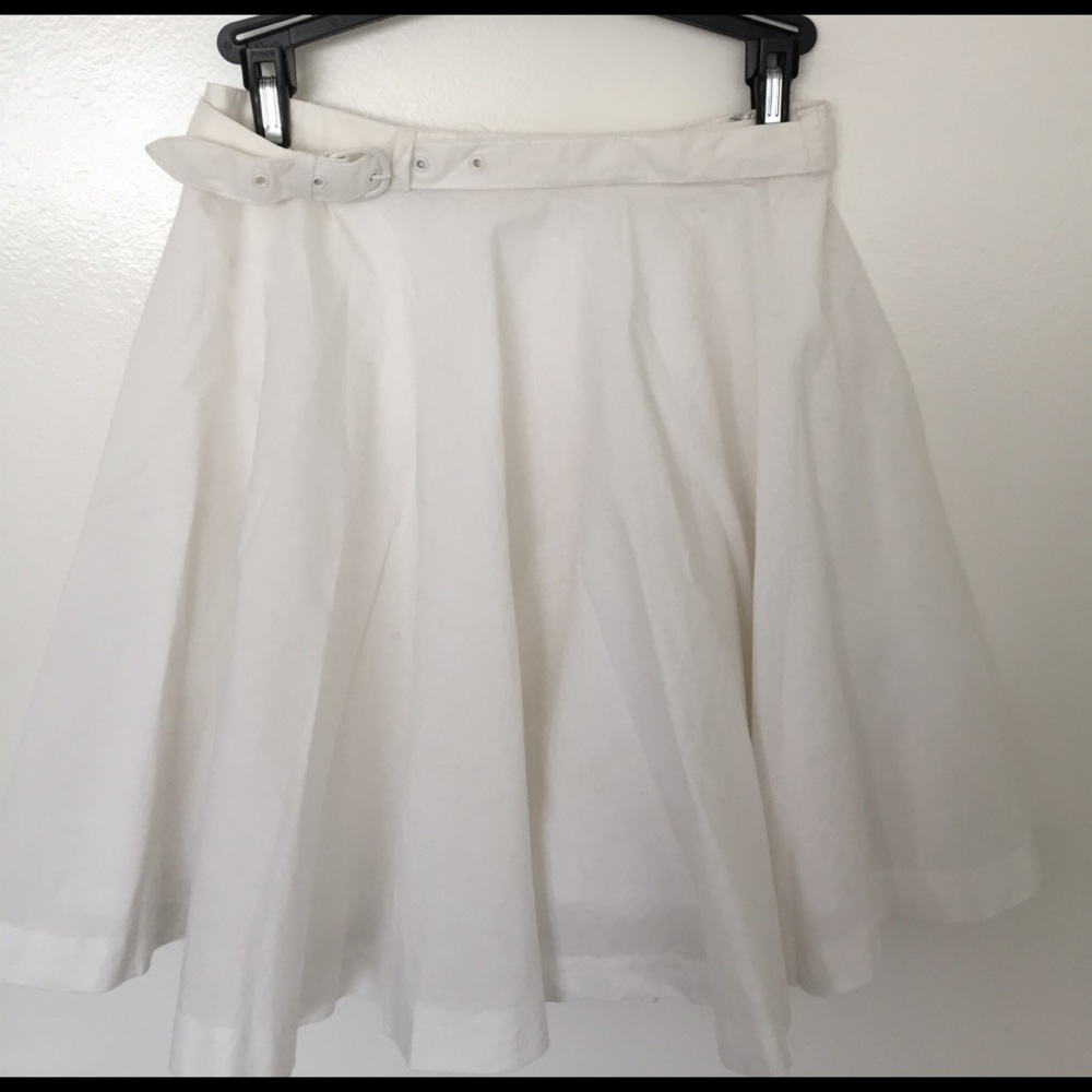 Armani Exchange white cotton circle skirt size2