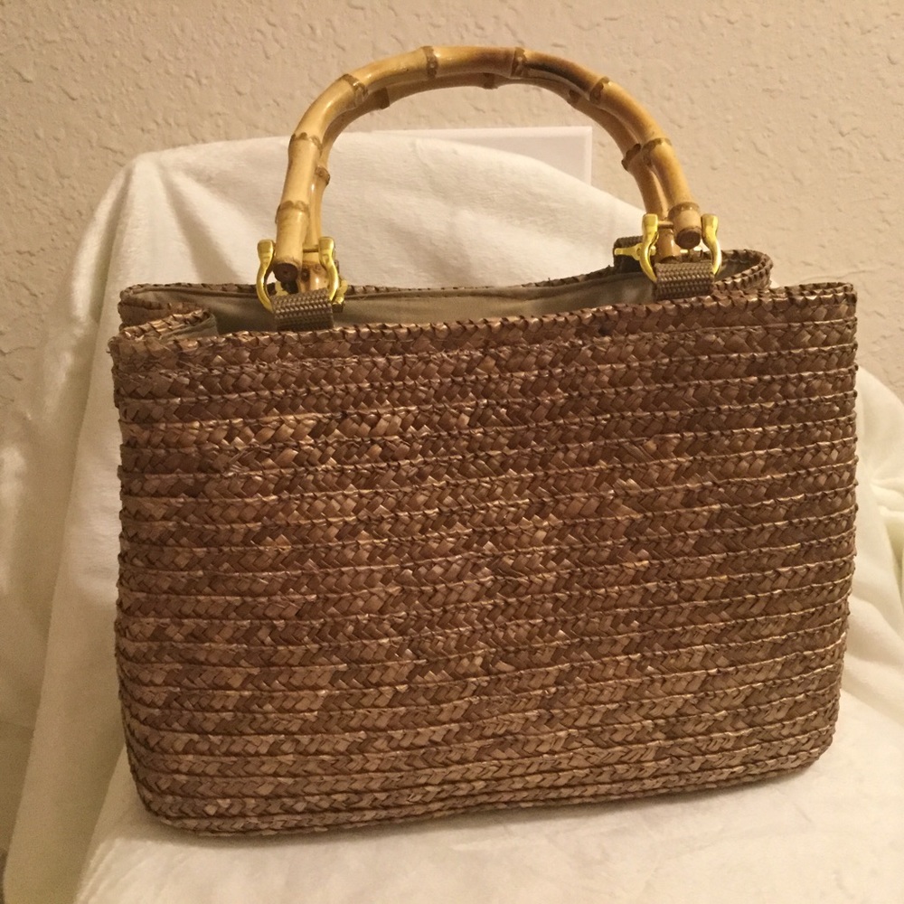 🔥One Day Sale🔥🌻Straw and Bamboo Basket Bag🌻